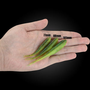 Señuelos de plástico blando multi-estilo al por mayor, tipo Minnow de cola bifurcada, resistentes a desgarros, con acción realista para Bass, Crappie, Catfish, <span class=keywords><strong>Bluegill</strong></span> - Product Image 4