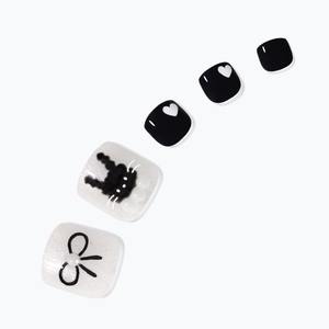 Dessing Diva Black Rabbit Pedi <b>Artificial</b> <b>Fingernails</b> Product - Product Image 1