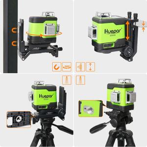 <span class=keywords><strong>Huepar</strong></span>-línea cruzada 3D 503CG, autonivelante, <span class=keywords><strong>3x360</strong></span>, haz verde, nivelado y alineación de tres planos, nivel láser con batería de iones de litio - Product Image 4