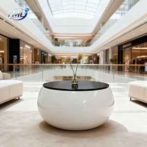 Mesa de Centro de Fibra de Vidrio Duradera, Moderna, Minimalista, de Estilo Italiano, de Diseño Nuevo y Creativo, para Sala de Estar - Product Image 2