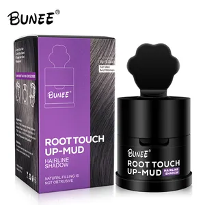 Private Label Hair Loss Concealer Powder BUNEE Root Touch Up Mud Hair Building Fibers Waterproof Hairline Shadow Powder