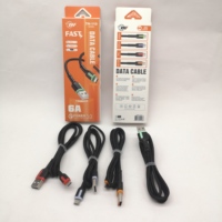 TN110 1M 3 pies USB de carga rápida de nylon trenzado tipo C cable de carga del teléfono móvil para Xiaomi para Samsung Super carga rápida