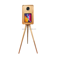 Photo Booth Portabel Murah Layar Sentuh Otomatis dengan Printer DSLR untuk Toko