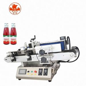 Frasco de vidrio de plástico de mesa, botella redonda, máquina automática de etiquetado de botellas, Mini etiqueta, máquina adhesiva de botella de escritorio - Product Image 2