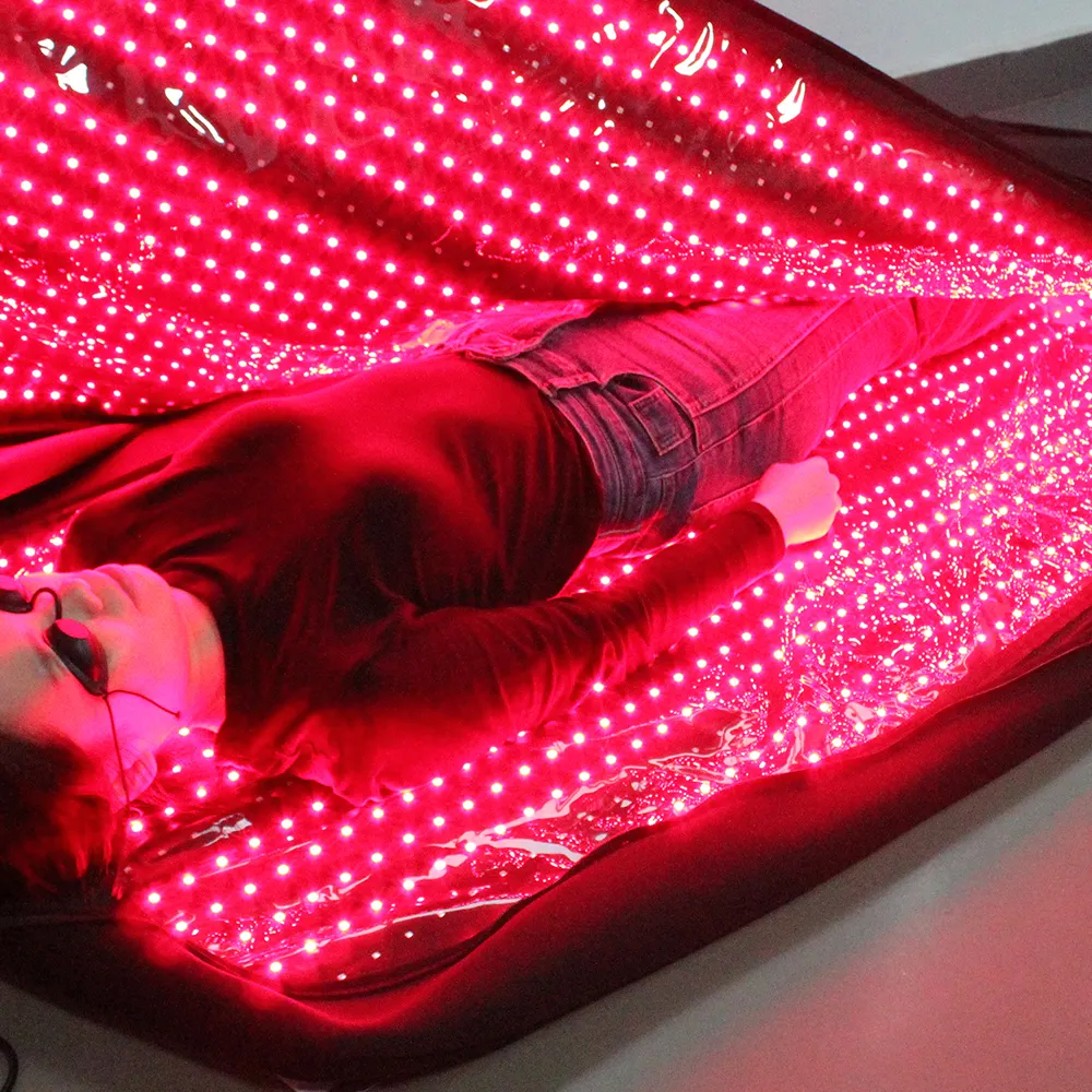 Kantung tidur terapi lampu inframerah merah, tikar pemahat seluruh tubuh, perangkat terapi lampu merah Led dengan Infra merah