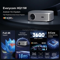 Projecteur intelligent Everycom HQ11W, décodage 4K, puce V660 8 cœurs, 3+64 Go DDR4, prise en charge MEMC HDR10+, projecteur de cinéma maison, projecteur de chambre à coucher