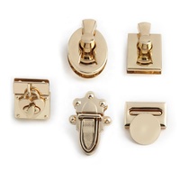 Accessoires en métal doré Sac à main en alliage de zinc Twist Turn Buck Lock Hardware Boucle de verrouillage Turn Lock For Handbag
