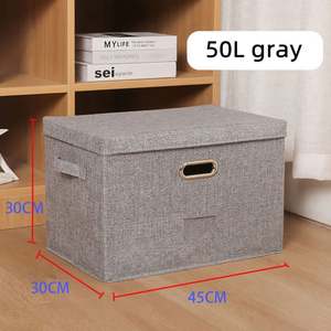 Popular Cabinet Foldable Linen Fabric Toy Kids UnderwearStorage <b>Box</b> With Lid Collapsible <b>Storage</b> <b>Box</b> - Product Image 3