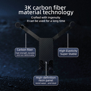 Support de téléphone universel en fibre de carbone pour grille d'aération de voiture, pour téléphones pliables, réglable multi-angles, fixation stable, antidérapant - Product Image 4