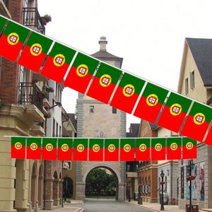 ธงประดับตกแต่งรูปธงชาติโปรตุเกส ขนาด 5.5x8 นิ้ว สำหรับตกแต่งภายในและภายนอกอาคาร (20 ชิ้น/ชุด) ขายส่งสำหรับงานฟุตบอล - Product Image 4