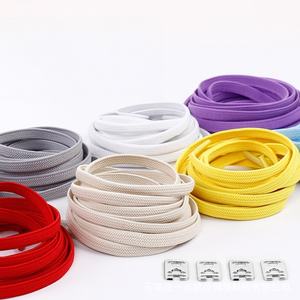 Lacets plats élastiques de haute qualité sans nœuds avec fermeture à glissière métallique, lacets extensibles faciles à utiliser pour baskets adultes et enfants - Product Image 2