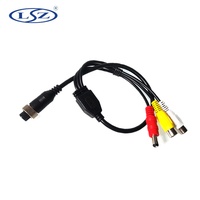 4-Pin erkek havacılık konektörü AV DC araba kamera adaptörü kablosu ses ve Video kabloları için