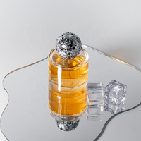Flacon de parfum en verre cosmétique de luxe transparent personnalisé avec logo, 30 ml, 50 ml, 100 ml, pour femme, avec bouchon en alliage de zinc