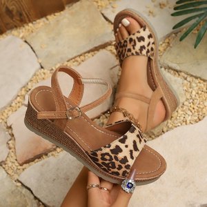 Nouvelles <span class=keywords><strong>sandales</strong></span> d'été compensées à talons carrés pour femmes – Design tendance - Product Image 4