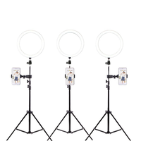 Anneau lumineux LED de 10 pouces avec trépied et support en plastique pour YouTube, diffusion en direct, maquillage, photographie, lumière d'appoint
