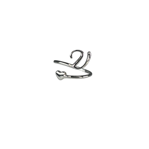 Anillos de Moda de Acero Inoxidable 316L con Baño de Oro PVD, Diseño de Corazón, Talla Ajustable, para Mujeres y Hombres, Joyería - Product Image 1