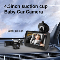 Nouveau HD IR Vision nocturne dans le siège arrière de voiture enfant bébé tout-petits moniteur de sécurité 4.3 pouces bébé caméra