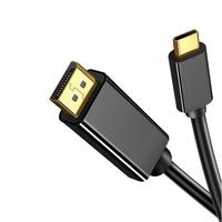 Kabel USB Tipe C ke HDTV 4K60HZ Kompatibel, Selubung PVC Berlapis Emas untuk Komputer, Headset VR & Surface Book