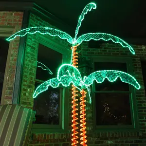 Outdoor Tree Lights 7 Feet Garden Outdoor Decoration Deluxe LED Lighted Palm Tree Lights