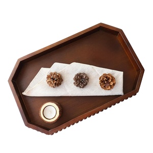 Vassoio di Servizio in Legno con Perline, Vassoio Decorativo Rustico per Centrotavola, Vassoi in Legno per Arredamento Casa <span class=keywords><strong>Halloween</strong></span> - Product Image 2