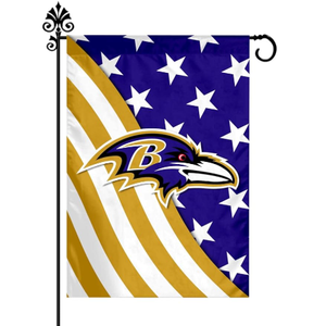 Tùy Chỉnh 32 Đội USA Cờ Thiết Kế <span class=keywords><strong>Baltimore</strong></span> Ravens Hiển Thị Ngoài Trời Vườn Cờ Hai Mặt Polyester Cờ - Product Image 1