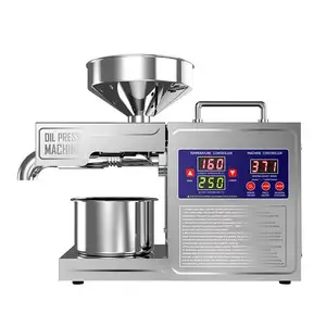 Ready to ship 220V 110V Heat Cold Home Oil Press Machine Peanut Coconut Cocoa Soy Bean Olive Oil Press Machine