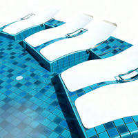 Faites de votre complexe hôtelier un lieu unique avec un lit de soleil de piscine ergonomique en fibre de verre en forme de S, design moderne, résistant aux UV, avec des caractéristiques de flexion/découpe
