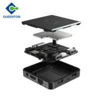 Boîtier TV Internet X98Q Android en plastique noir, prise en charge de plusieurs langues, boîtier STB DC 5V/2A