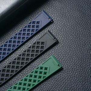 Bracelets de montre en caoutchouc fluoré FKM Premium Racing Rally 20 mm 22 mm, <span class=keywords><strong>bracelet</strong></span> de plongée, étanche, Tropic, à libération rapide - Product Image 5