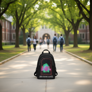 Zaino Unisex in Tessuto Oxford con LED, Motivo a Pois, Chiusura con Cerniera, Zaino Moda per Uso Quotidiano - Product Image 2