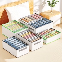 Organisateur de placard portable en tissu, boîte de rangement pour vêtements et sous-vêtements, séparateurs de tiroirs pour armoire, organisateur de jeans et de chemises pour salle de bain