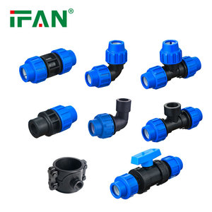 IFAN Phụ Kiện Nén PP Tưới Tiêu Ổ Cắm Tee Khuỷu Tay 20-110Mm Đầu Nối Ống PN25 PE100 HDPE - Product Image 5