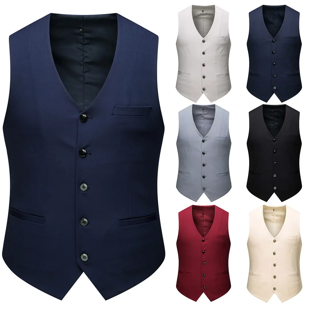 2023 Nieuwe Pak Heren Vest Geruit Mouwloze Jas Vesten Voor Heren Gilet Vintage Heren Vest Met Revers
