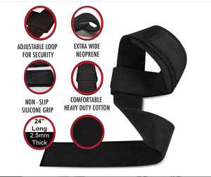 Ironbull thể dục <span class=keywords><strong>Neoprene</strong></span> dây đeo cổ tay màu tím <span class=keywords><strong>Nylon</strong></span> cáp treo với trọng lượng màu đỏ nâng móc sức mạnh in tay-bar nâng móc - Product Image 5