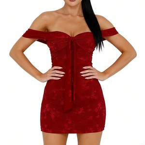 Robe mini moulante à imprimé floral et épaules dénudées pour femme - Robes de soirée sans manches tendance - Product Image 3