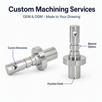 Arbre usiné CNC de précision avec bride, arbre de transmission fileté en acier inoxydable avec gorge pour machines industrielles