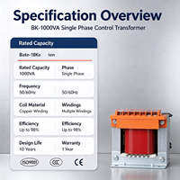 Transformateur de contrôle monophasé de qualité industrielle 220V vers 24V 1KW 50 60Hz pour équipement industriel lourd