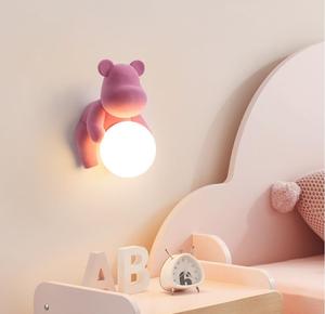Lampada <span class=keywords><strong>da</strong></span> <span class=keywords><strong>Parete</strong></span> Creativa ed Ecologica a Forma di Orso in Resina, Luce <span class=keywords><strong>da</strong></span> Comodino in Stile Nordico <span class=keywords><strong>per</strong></span> Camere dei Bambini - Product Image 5