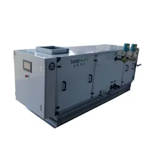 Double-walled thermal breaking fresh air AHU self-controlled chilled water cooling air handling unit