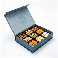 Boîte d'emballage en papier de luxe magnétique personnalisable et recyclable pour noix, sushis, donuts, chocolats, pains et desserts (vente en gros)