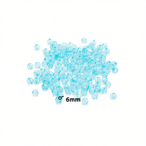 Perline Rotonde Trasparenti Blu Chiaro Ilan Abalorios 6mm 15g per Creazione di Gioielli - Product Image 2