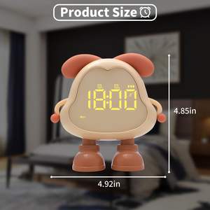 Sveglia per Bambini a Forma di Cane Dora - Orologio Digitale LED <span class=keywords><strong>da</strong></span> <span class=keywords><strong>Comodino</strong></span> con Funzione Sveglia e Luce Notturna |   Dispositivo per l'Addestramento al Sonno (Marrone) - Product Image 2