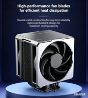 Refroidisseur d'air pour processeur CoolerMaster Hyper 612Apex, 6 caloducs, deux ventilateurs PWM Mobius120P, boucle cuivre-aluminium, roulements dynamiques