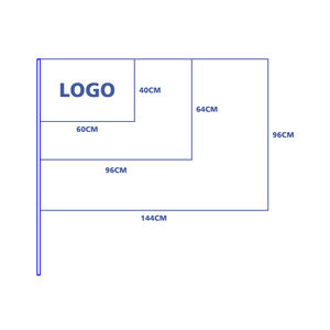 Personnalisé 40*60cm <span class=keywords><strong>64</strong></span>*96cm Rectangle Publicité Événements D'affaires Affichage Décor Tissu Polyester Drapeau Bannière - Product Image 2