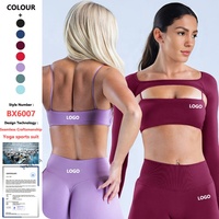 Ensemble de sport pour femme avec logo personnalisé, comprenant un soutien-gorge de sport, un legging long sans couture pour le fitness et le yoga, un short de sport et un legging push-up pour le fitness, idéal pour l'entraînement, le Pilates et le yoga.