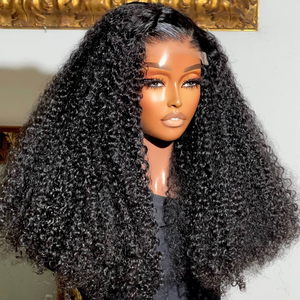 Giá Rẻ Bán Buôn Afro Kinky Ren Phía Trước Tóc Giả Brazil Trinh Nữ Nhân Tóc Trong Suốt HD Đầy Đủ Ren Phía Trước Tóc Giả Phụ Nữ Màu Đen - Product Image 2