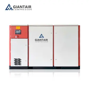 Giantair เครื่องอัดอากาศแบบสกรูอัดอากาศปราศจากน้ำมันแห้ง75hp 55kW ของเสียงต่ำ