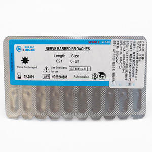 Venta de almacén Limas de uso manual dental Brochas de púas cortas 21mm/25mm Instrumentos dentales Brocha de nervio de acero inoxidable con mango - Product Image 2