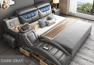 Marco de cama tamaño King de lujo con estilo europeo de lujo italiano moderno muebles de dormitorio de cartón plegable juego de dormitorio de pino - Product Image 2