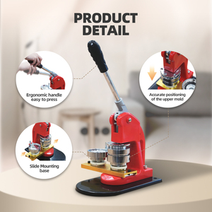 DIY 배지 자석 및 핀 25-58mm 용 다기능 금속 버튼 프레스 기계 - Product Image 5